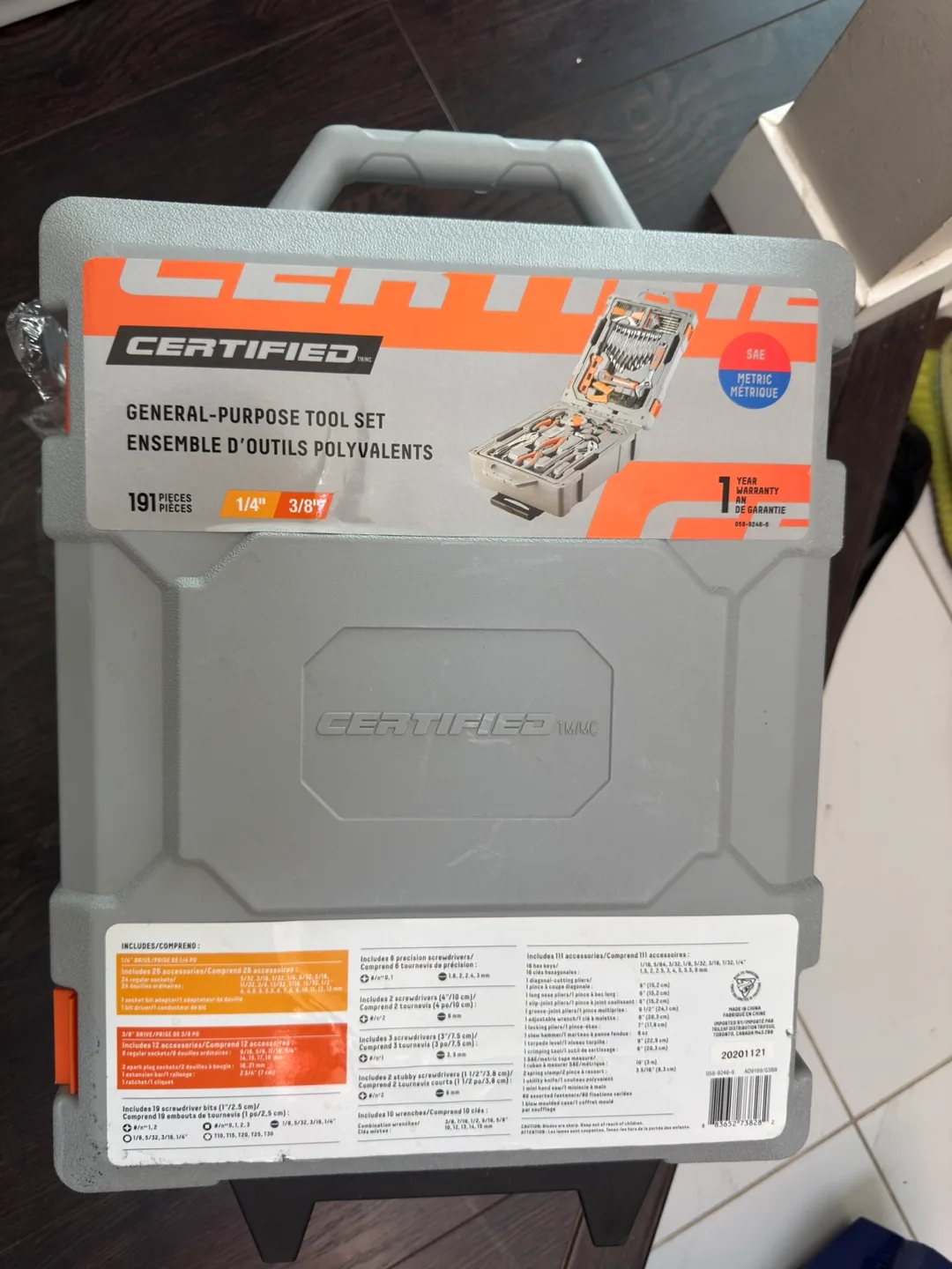 Certified General Purpose Tool Set - 191 Pieces thumbnail