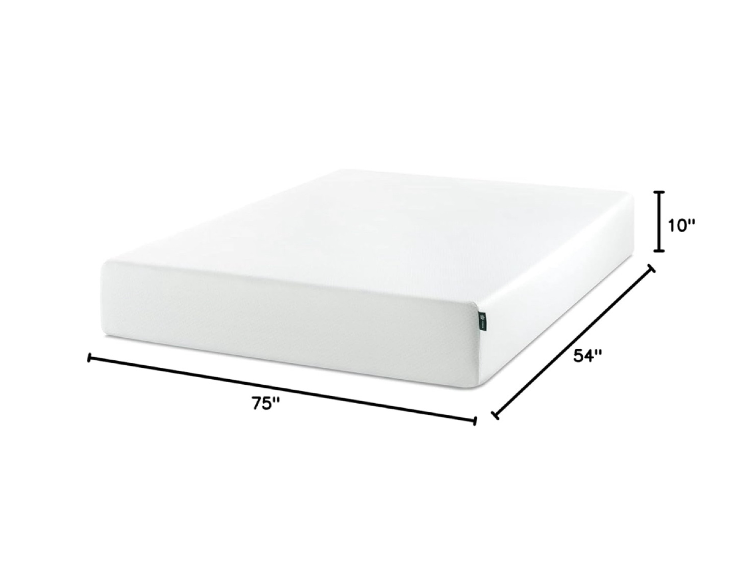 Zinus 10-Inch Green Tea Memory Foam Full Size Mattress (54x75) - photo 4