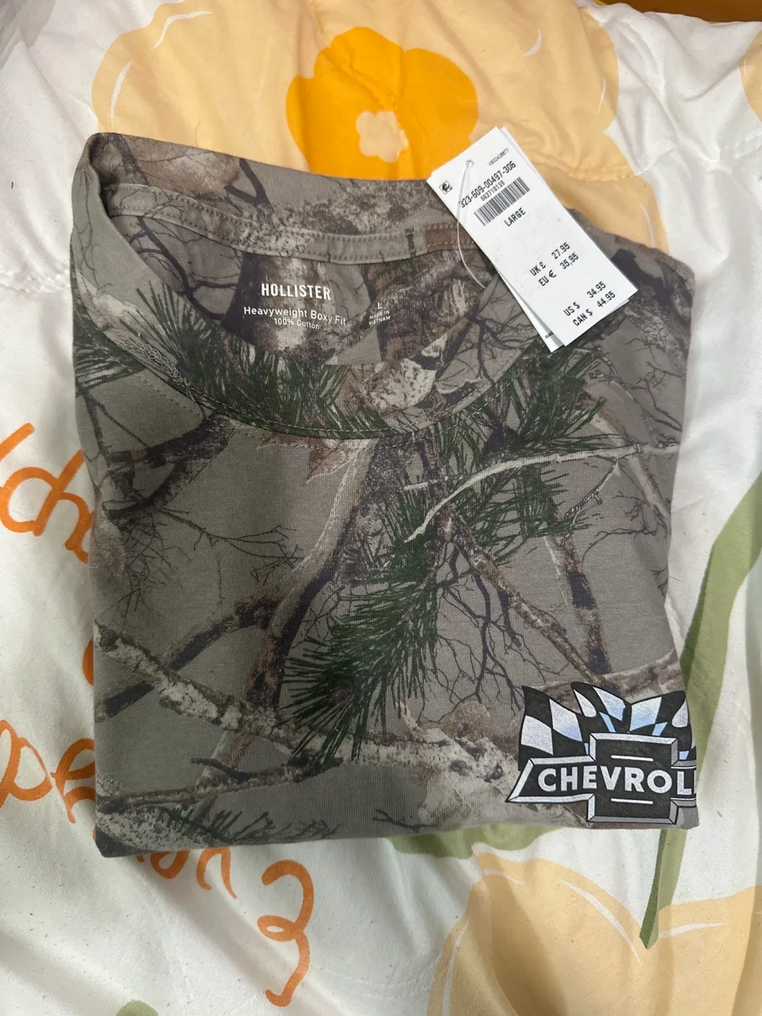 New Hollister Heavyweight Boxy Fit Chevrolet T-shirt (L) thumbnail