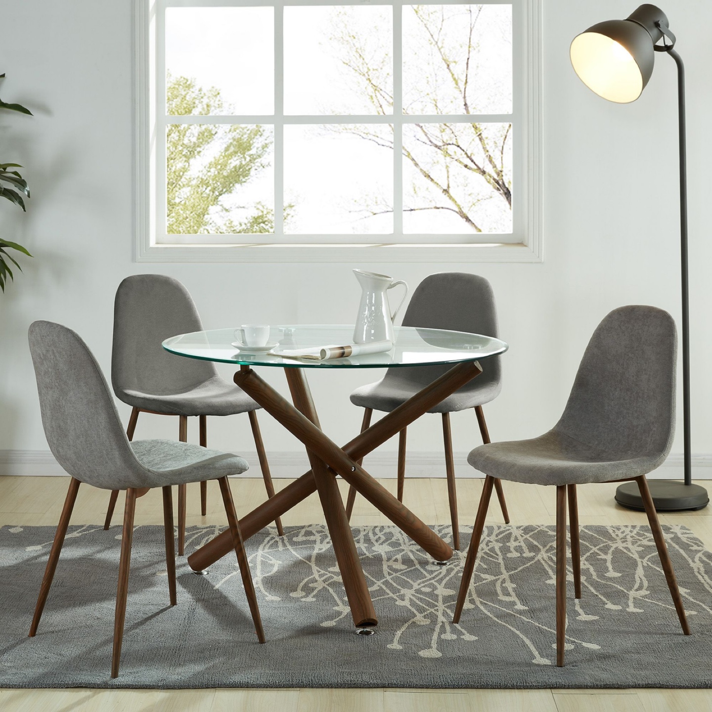 ROUND GLASS DINING TABLE - photo 2