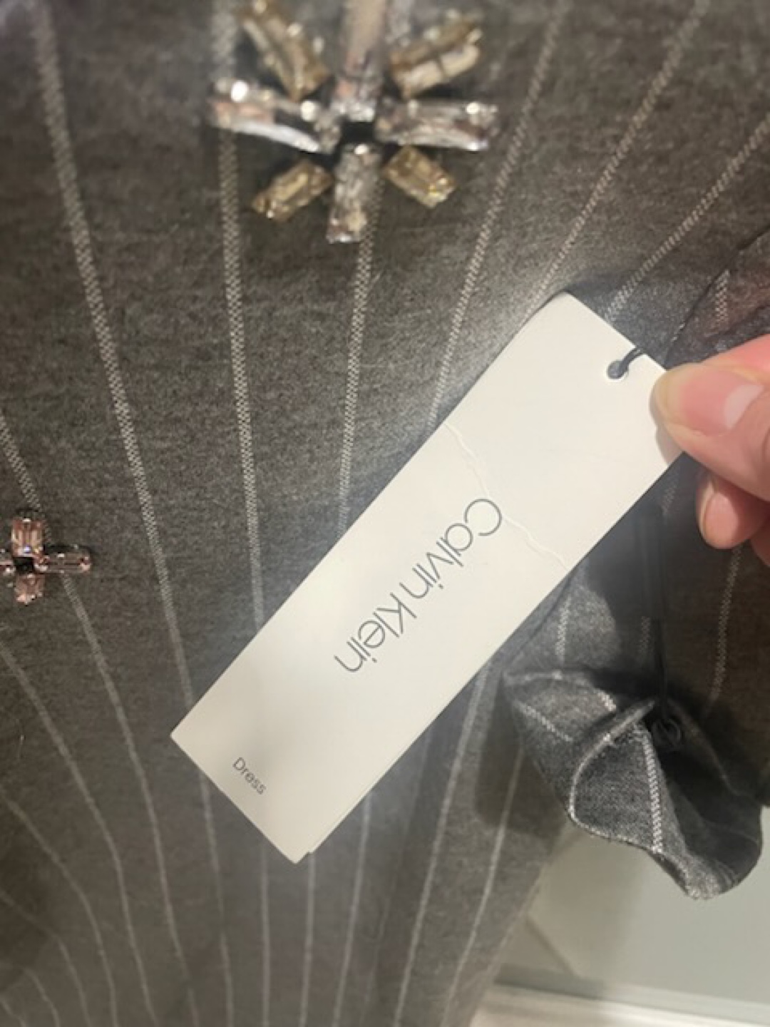 New Calvin Klein Grey Dress Size Small-Medium - photo 2