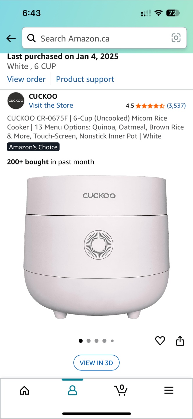 Cuckoo CR-0675F 6-Cup Micom Rice Cooker - $136 original - photo 2