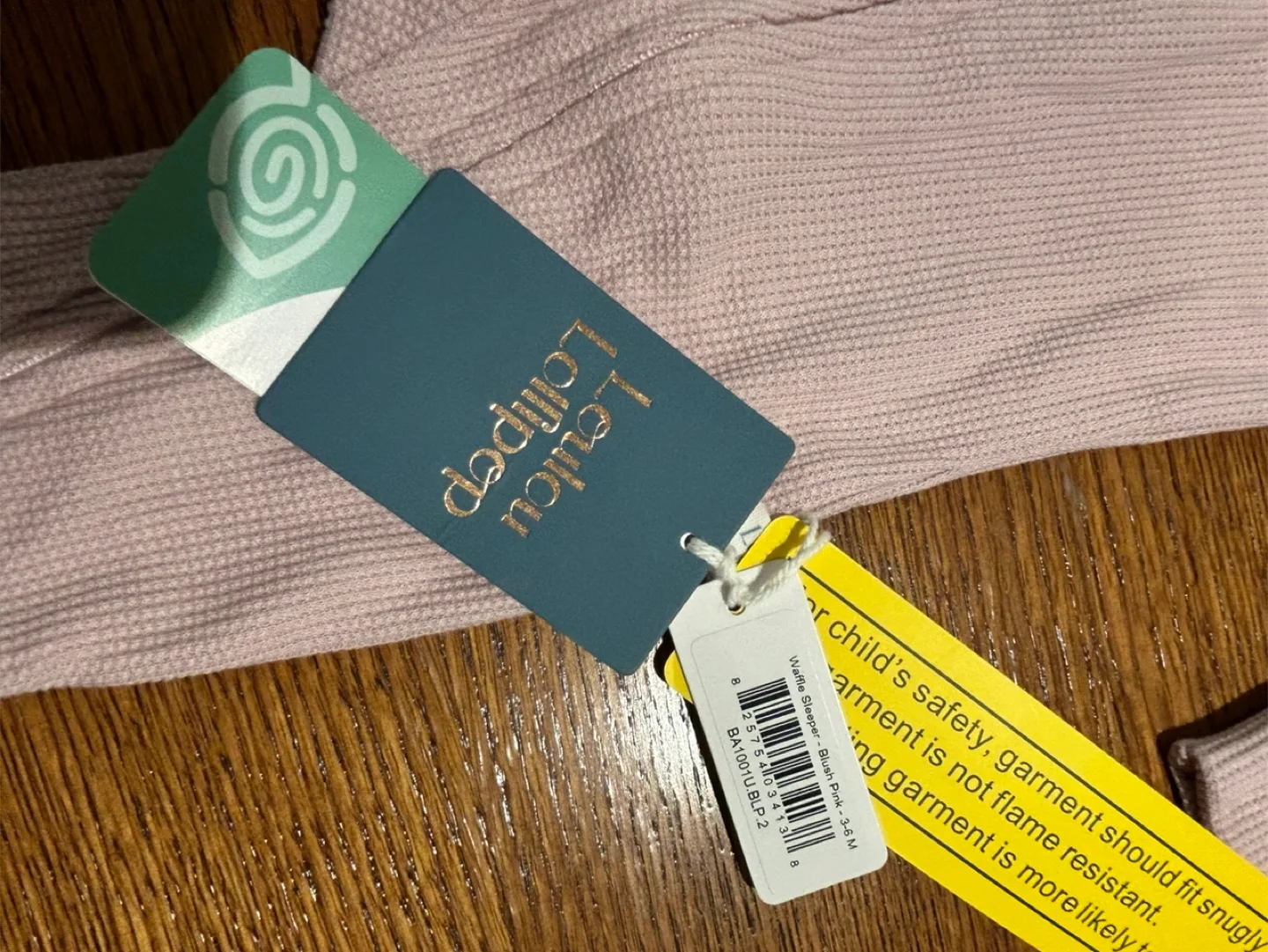 Loulou Lollipop Waffle Sleeper - Blush Pink, Size 3-6 months image indicator(5)