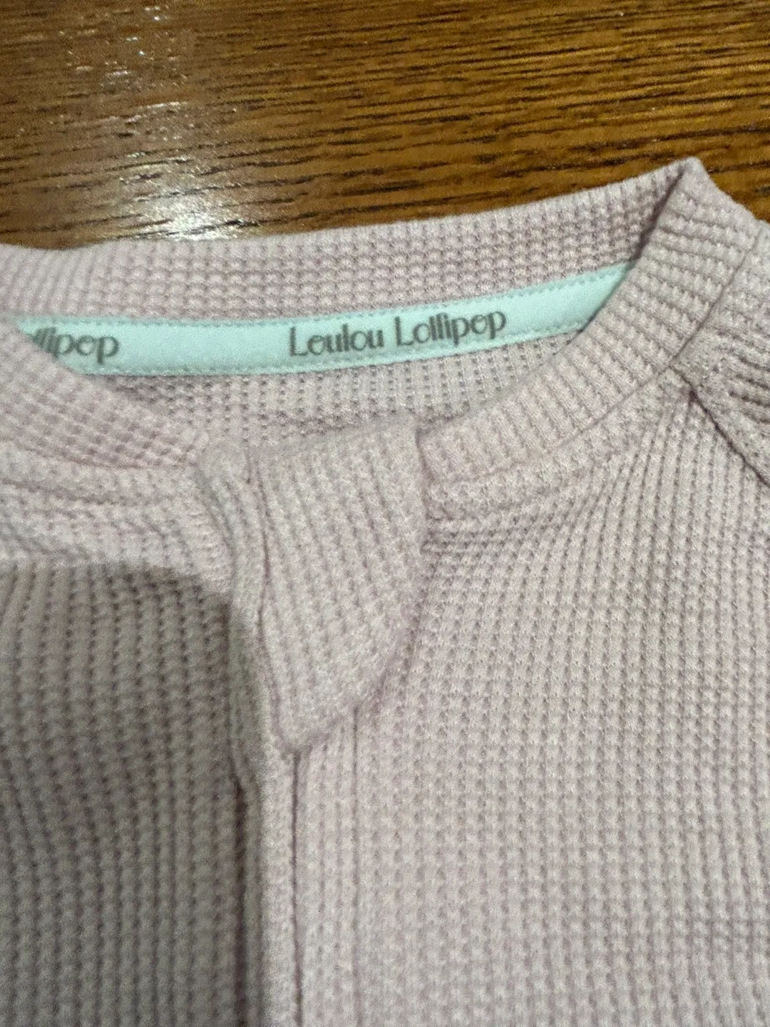 Loulou Lollipop Waffle Sleeper - Blush Pink, Size 3-6 months image indicator(4)