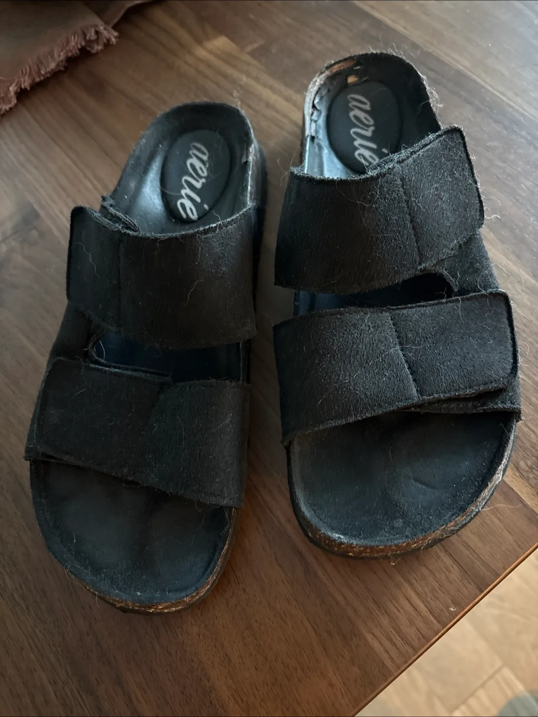 Aerie Black Sandals - Size 6 thumbnail