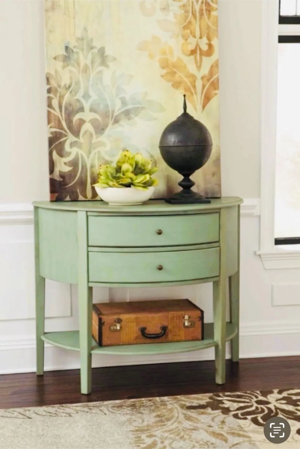 Green Console Table with Drawers thumbnail