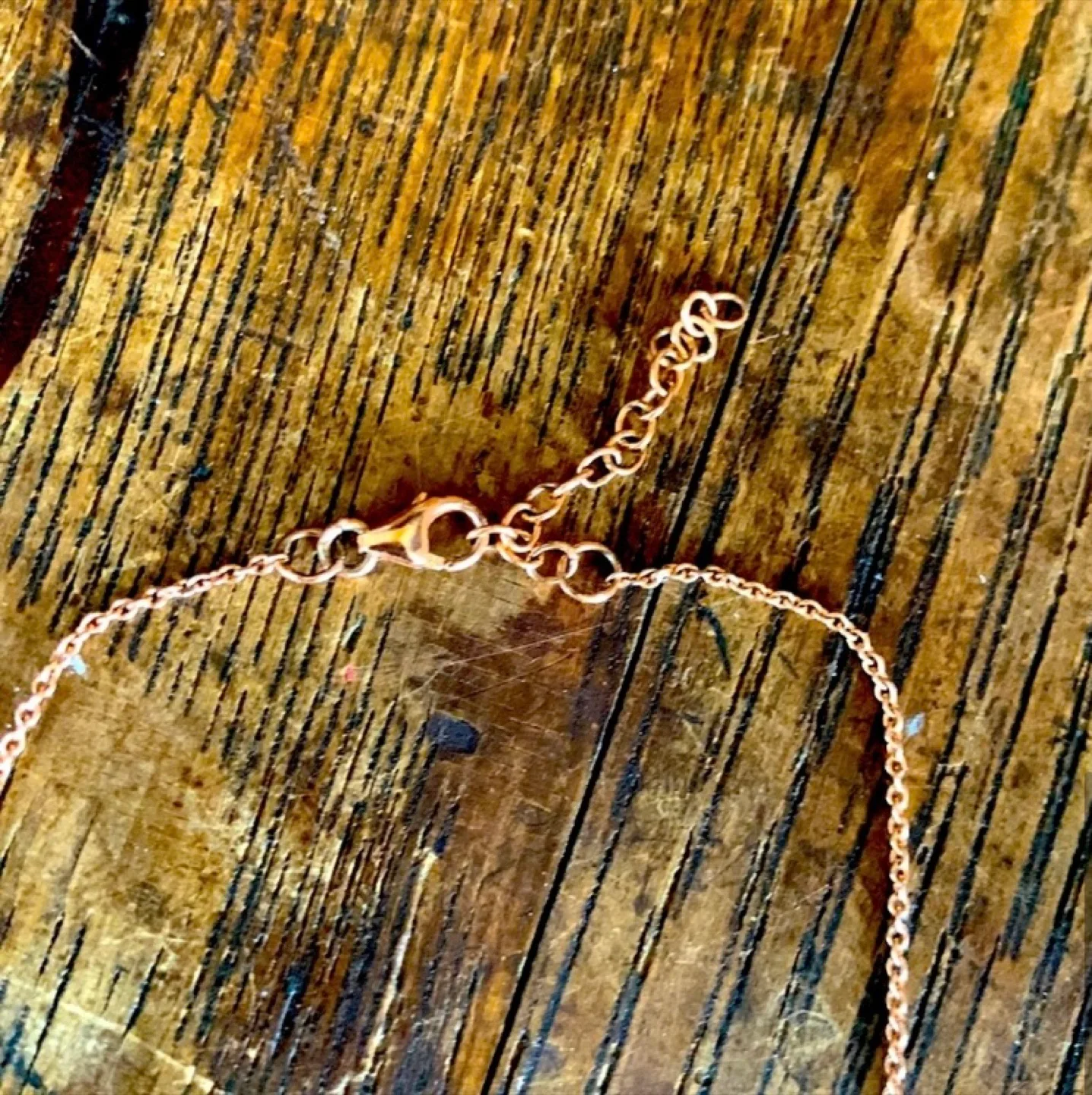 Rose Gold Gold Filled Heart Anklet, Vintage 70’s in great shape! image indicator(5)