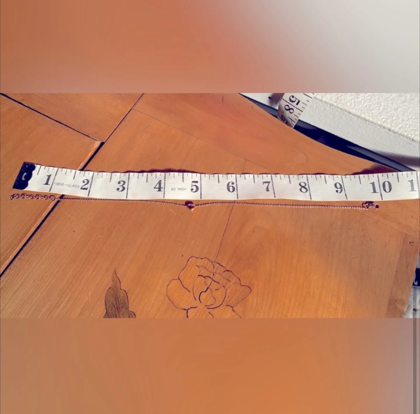 Rose Gold Gold Filled Heart Anklet, Vintage 70’s in great shape! image indicator(7)