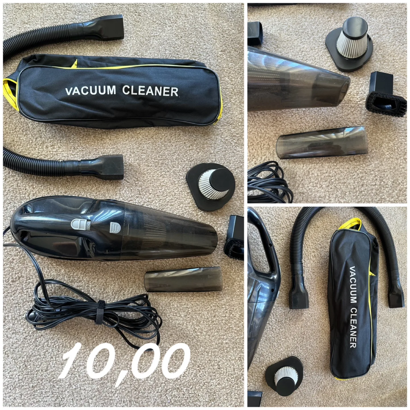 Car Vacuum Cleaner with Bag and Attachments thumbnail