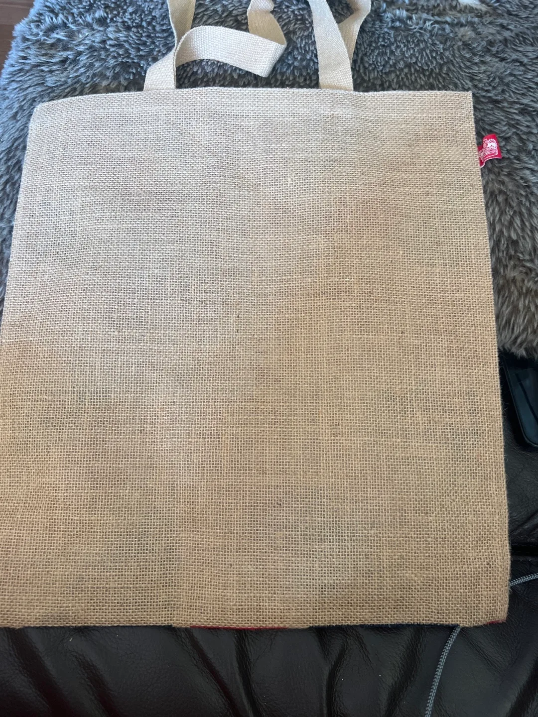 Union Jack Jute Tote Bag image indicator(2)