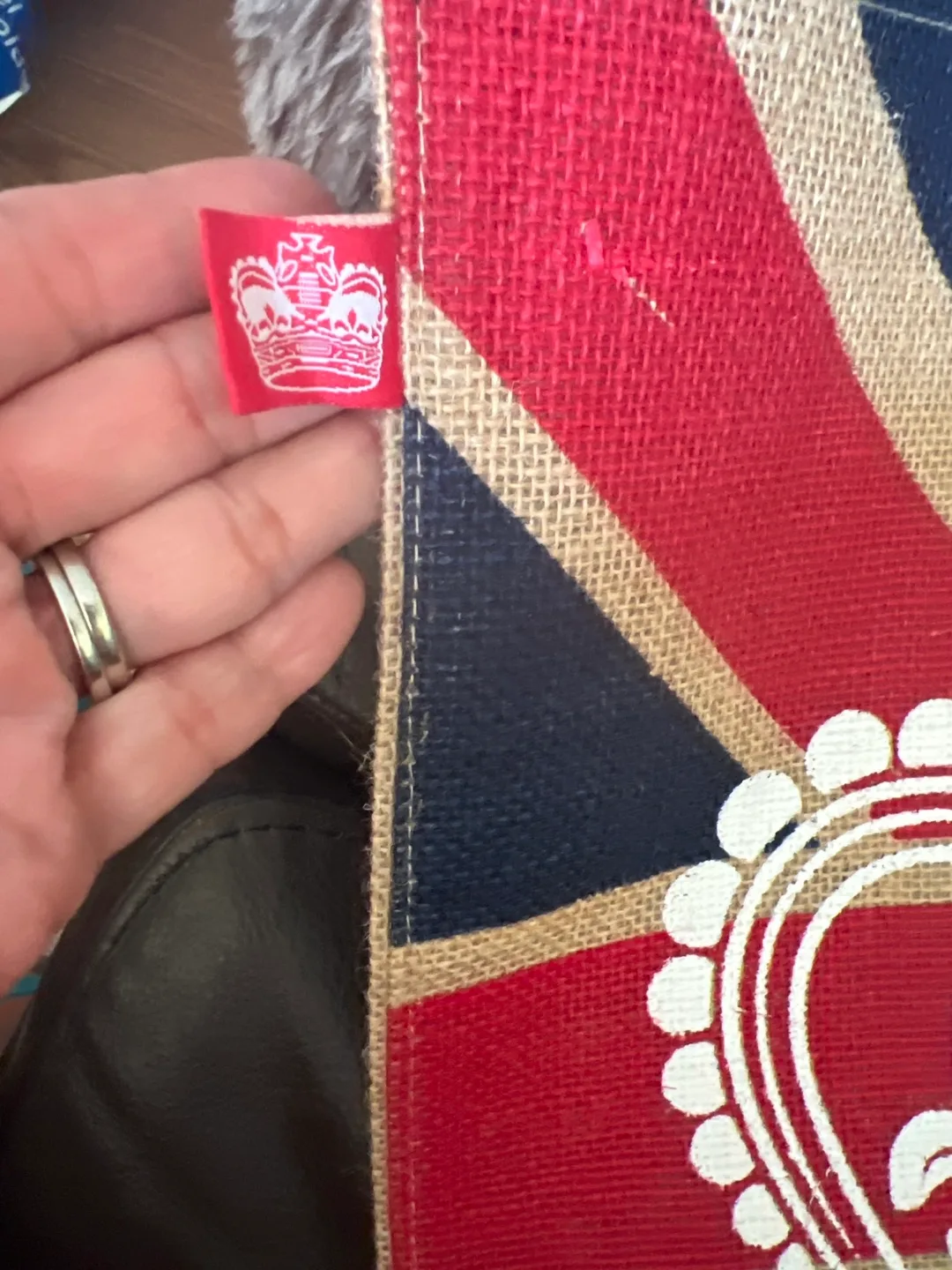 Union Jack Jute Tote Bag image indicator(3)