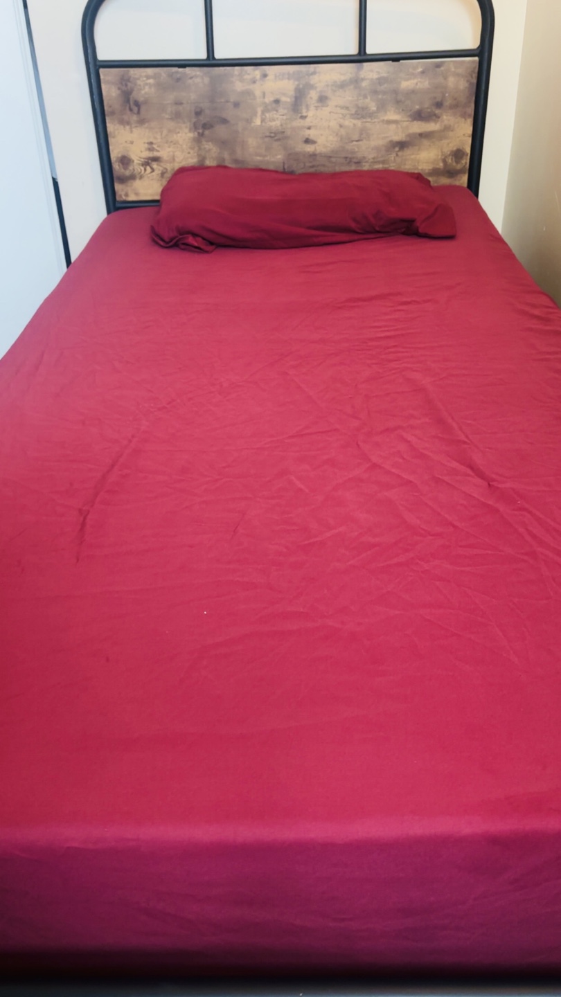 Bed frame with headboard