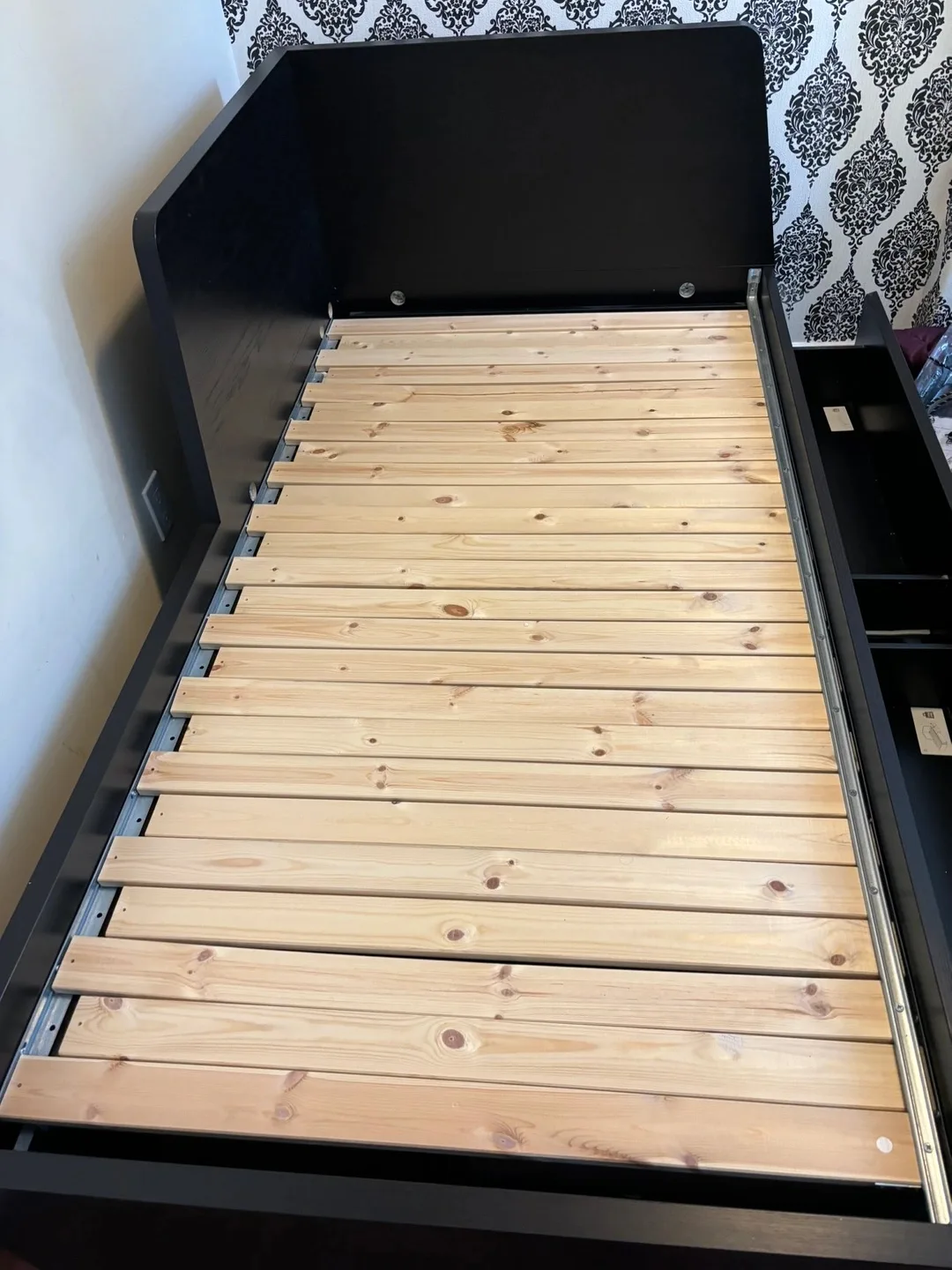 IKEA Flekke Daybed Frame with 2 Drawers - Black-Brown image indicator(4)