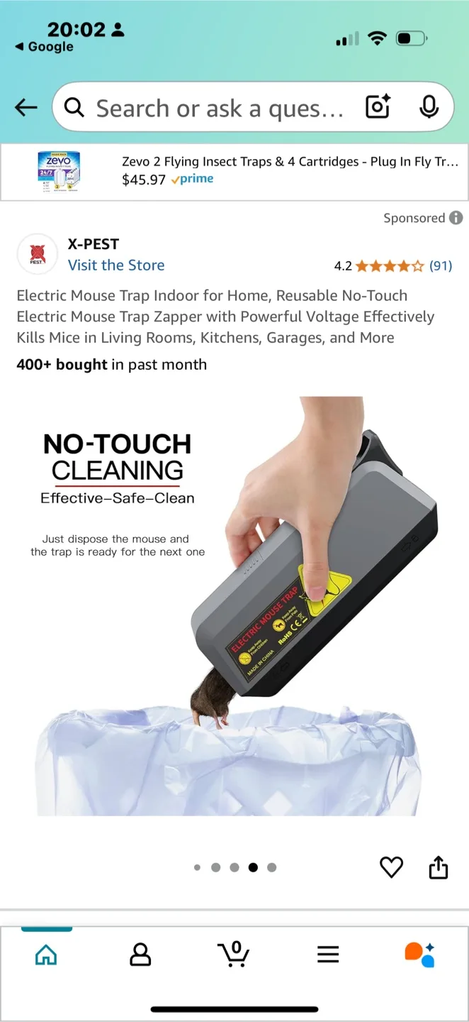 OWLTRA Electronic Mouse Trap - New in Box image indicator(8)