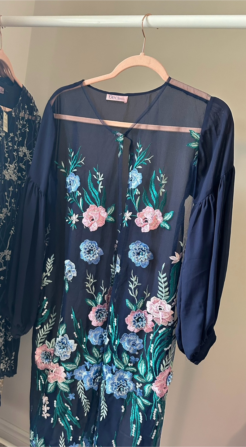 Floral Embroidered Sheer Cover-Up - photo 3