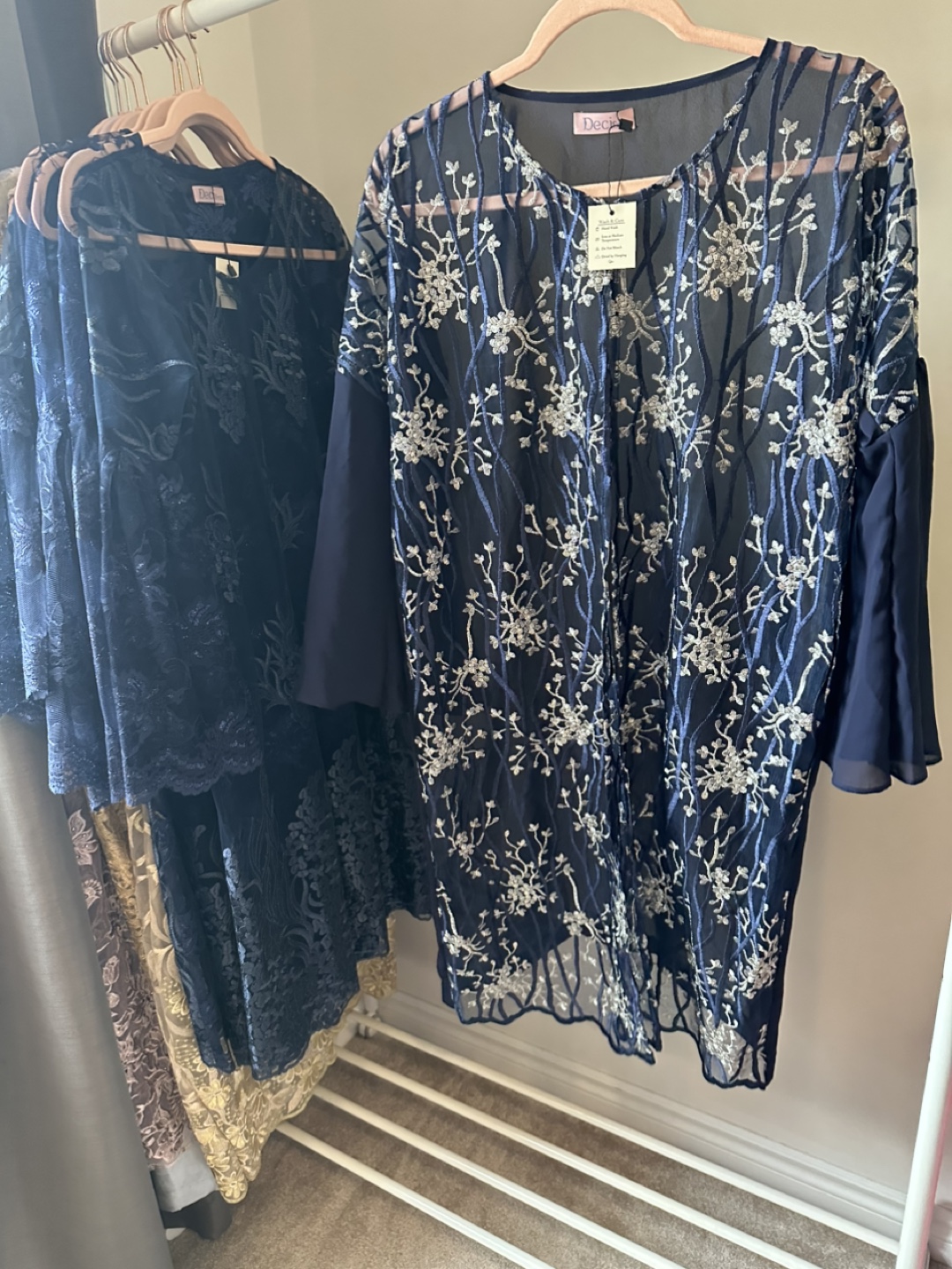 Floral Embroidered Sheer Cover-Up
