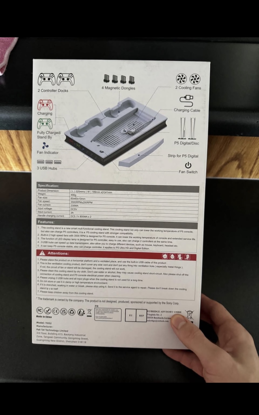PS5 Series Multifunctional Cooling Stand - photo 2