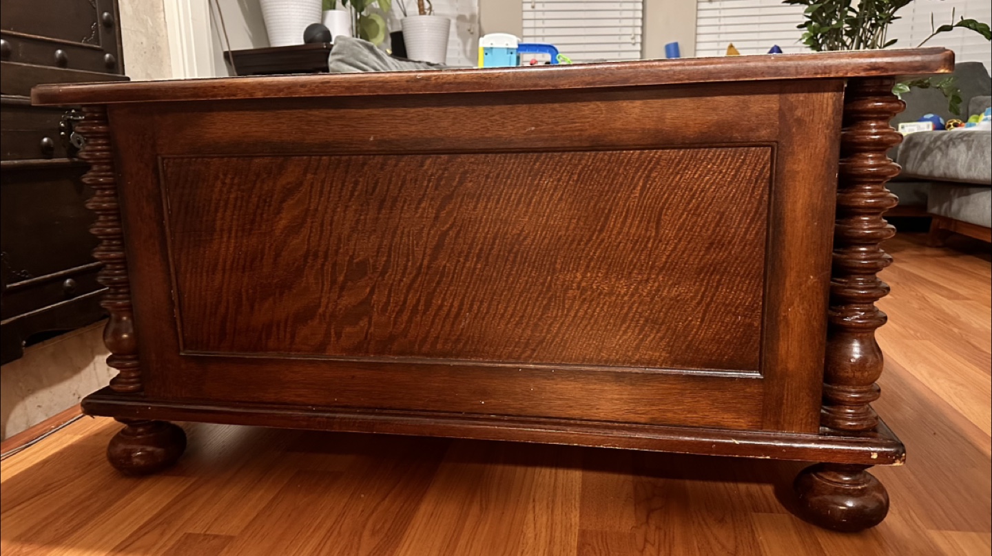 Wooden Chest/Coffee Table with World Map - photo 2