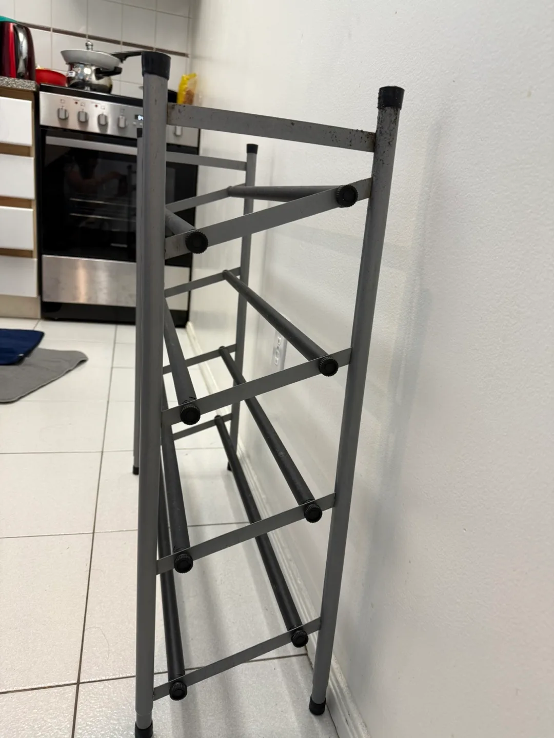 Metal Shoe Rack - Grey thumbnail