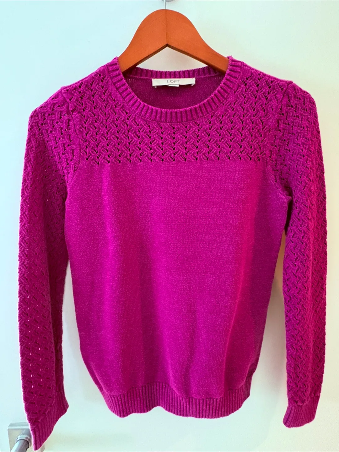 LOFT Magenta Sweater - Size Small thumbnail