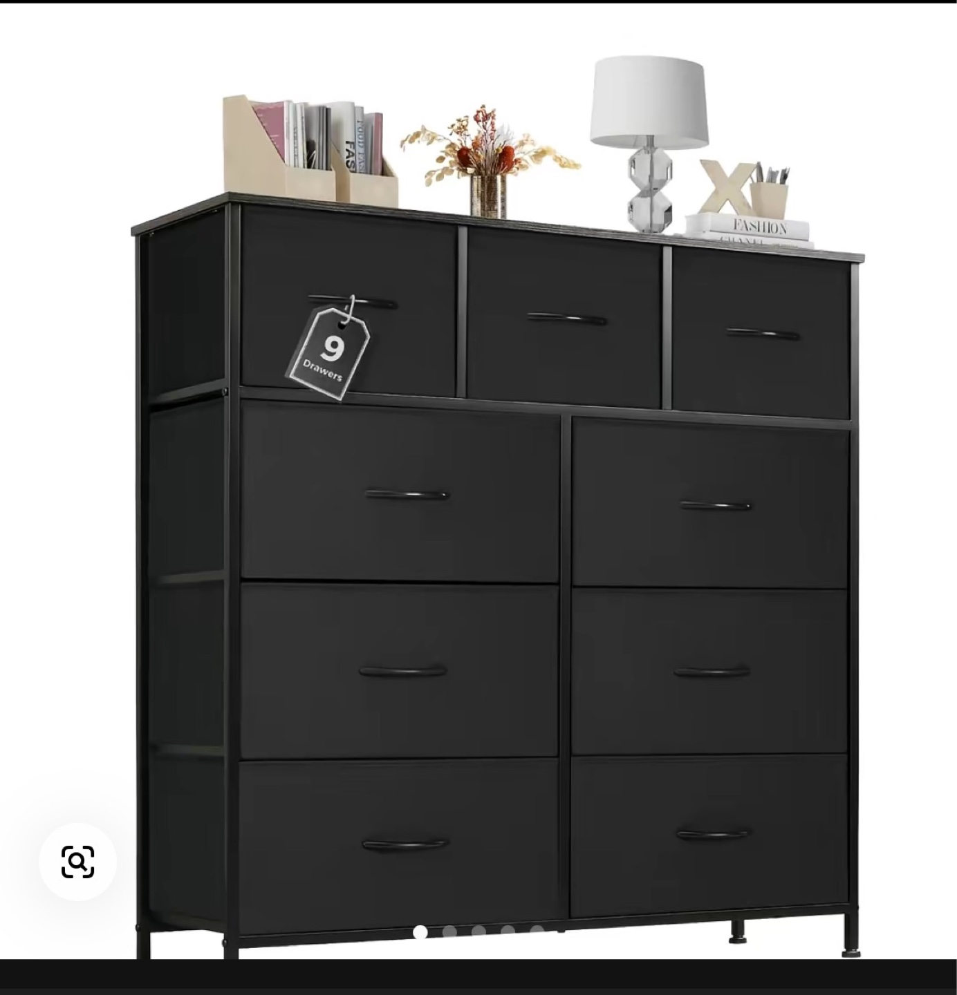 Black 9-Drawer Dresser