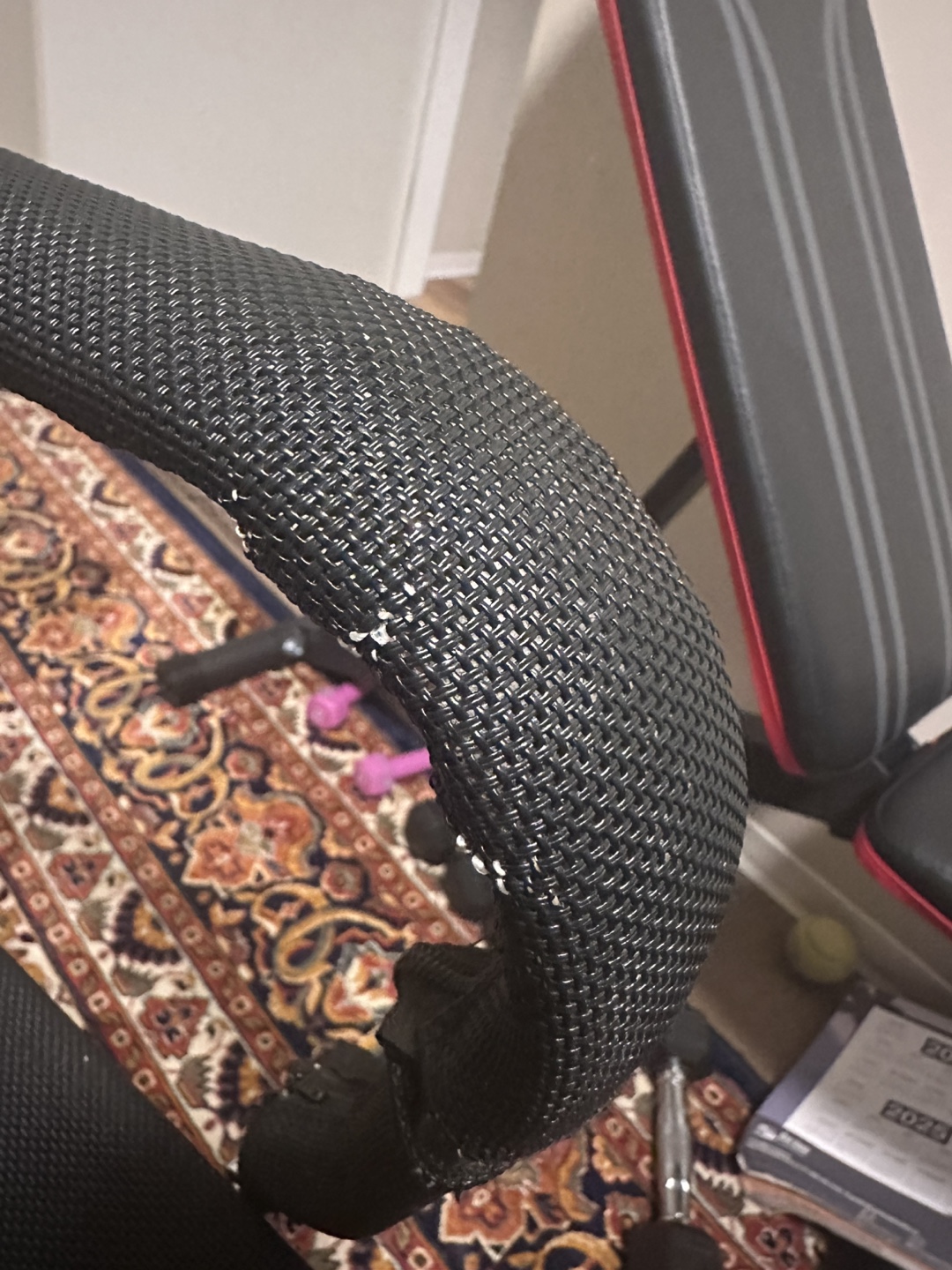 Black Mesh Office Chair - Some Wear - photo 2