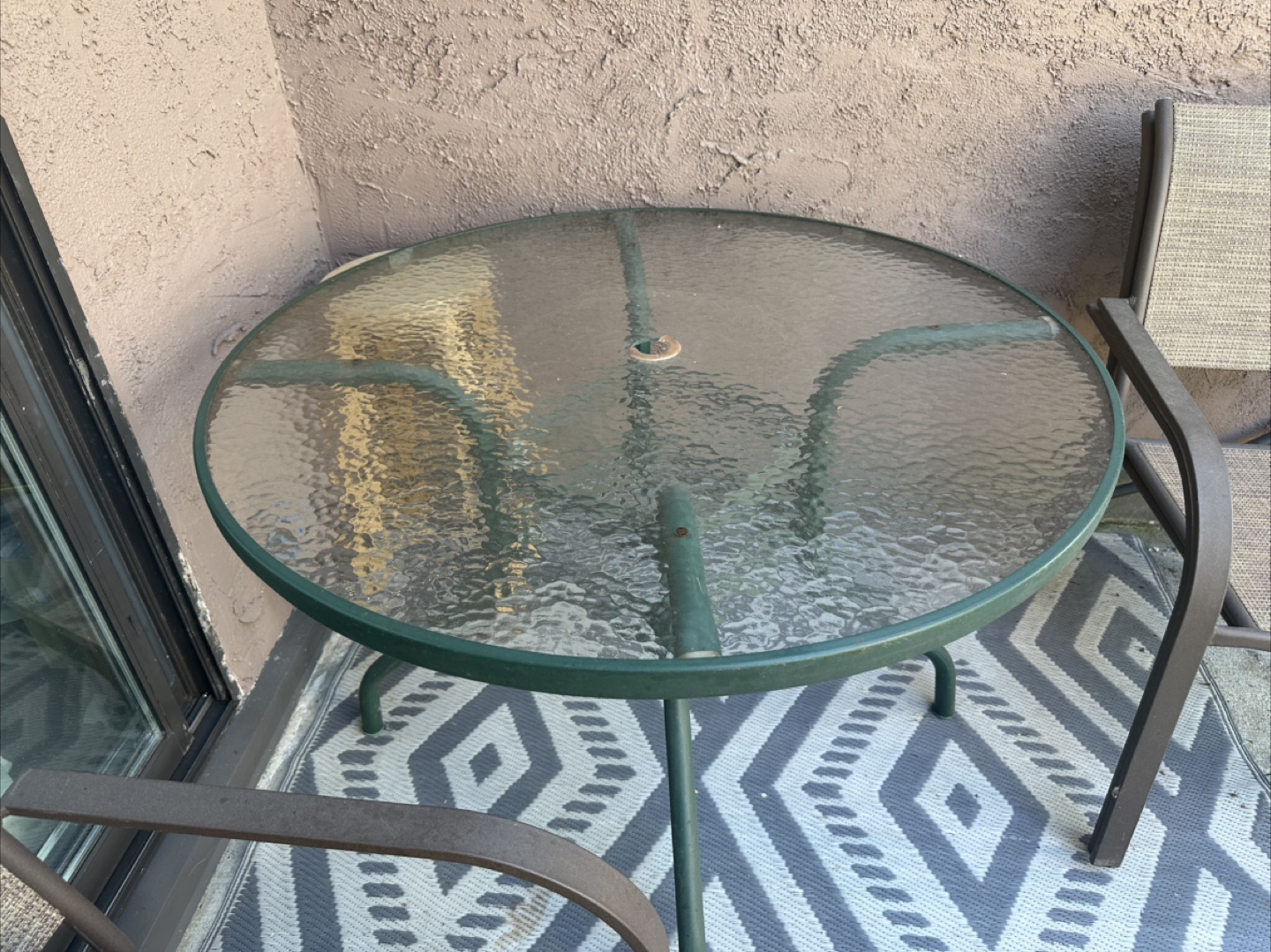 Glass Top Patio Table
