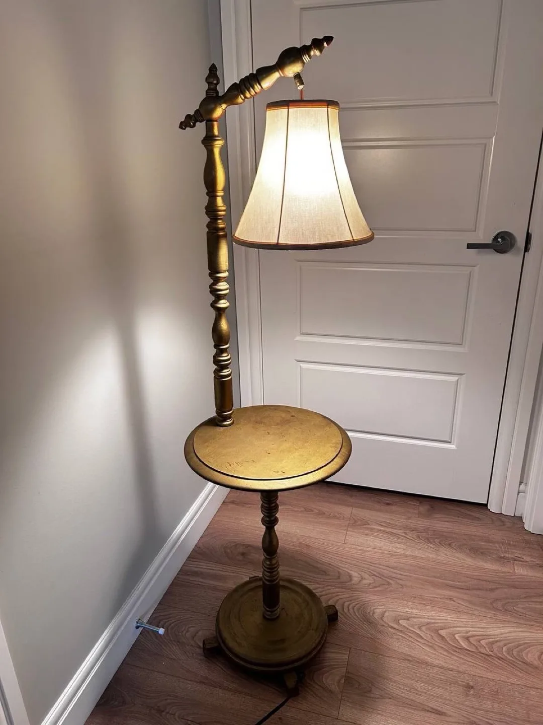 Vintage Leviton Floor Lamp with Table thumbnail