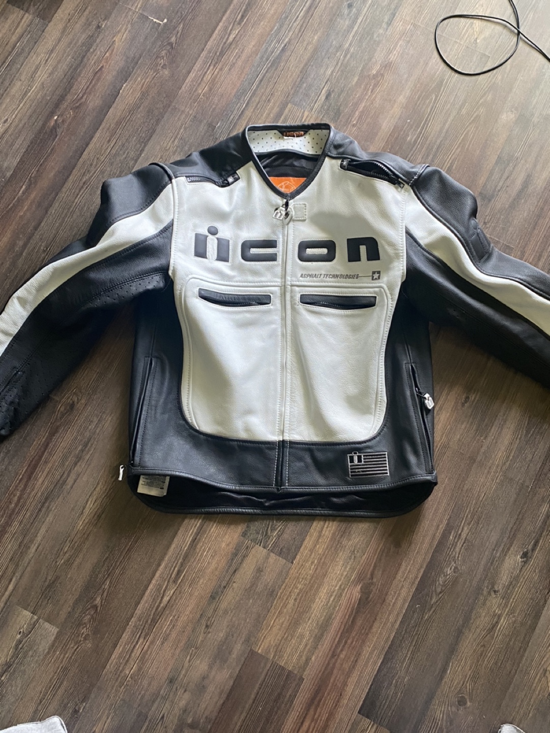 Icon Motorhead Leather Motorcycle Jacket - Size M