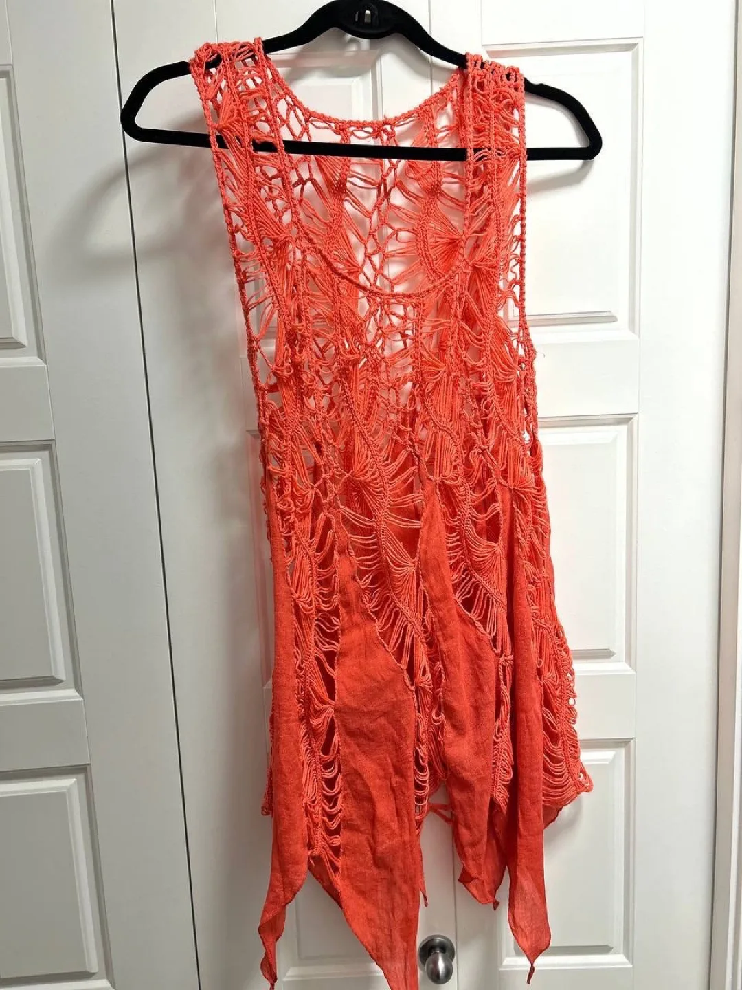 Women’s size M Tank Top Lace Sheer Pink thumbnail