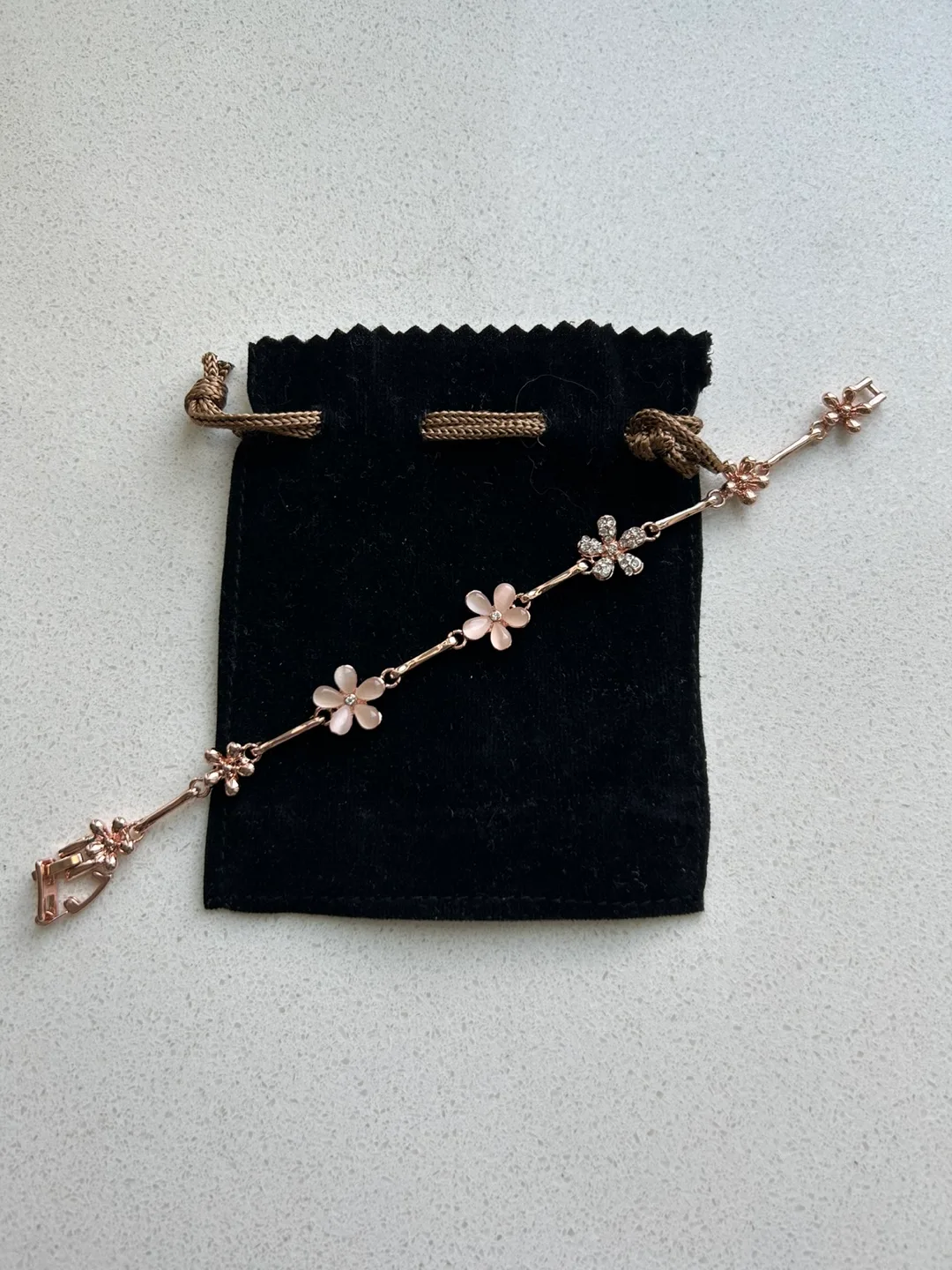 Rose Gold Flower Bracelet