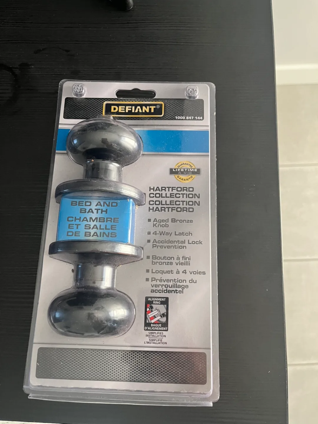 Defiant Hartford Bed/Bath Knob - Aged Bronze thumbnail