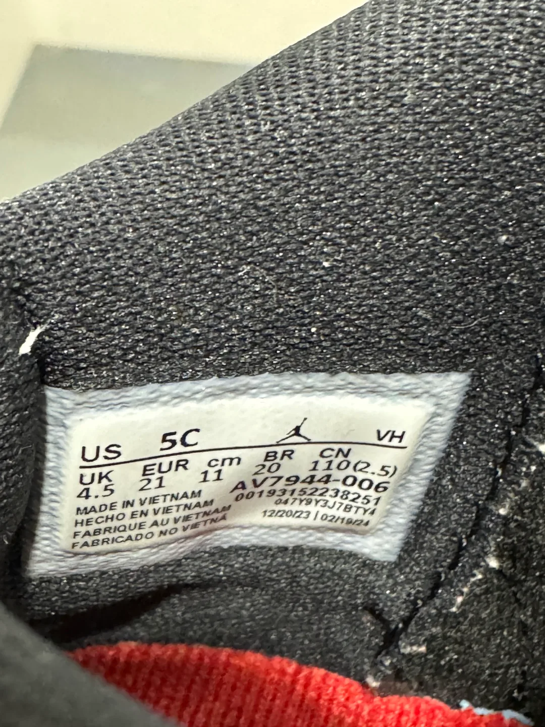 Nike Jordan Access TD Bred baby Infant 5C image indicator(7)