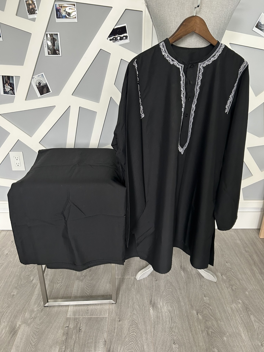 Men's Black & Beige Kurta Pajama Sets