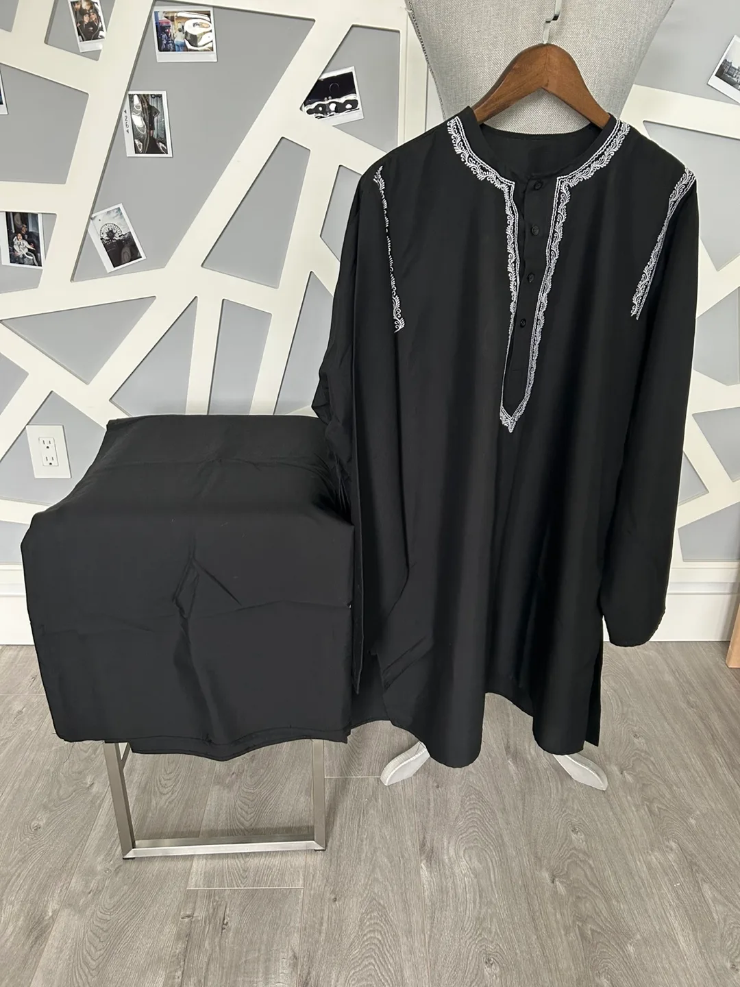 Men's Black & Beige Kurta Pajama Sets