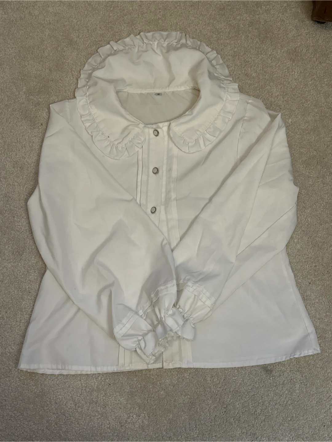 lolita White Ruffled Collar Blouse thumbnail