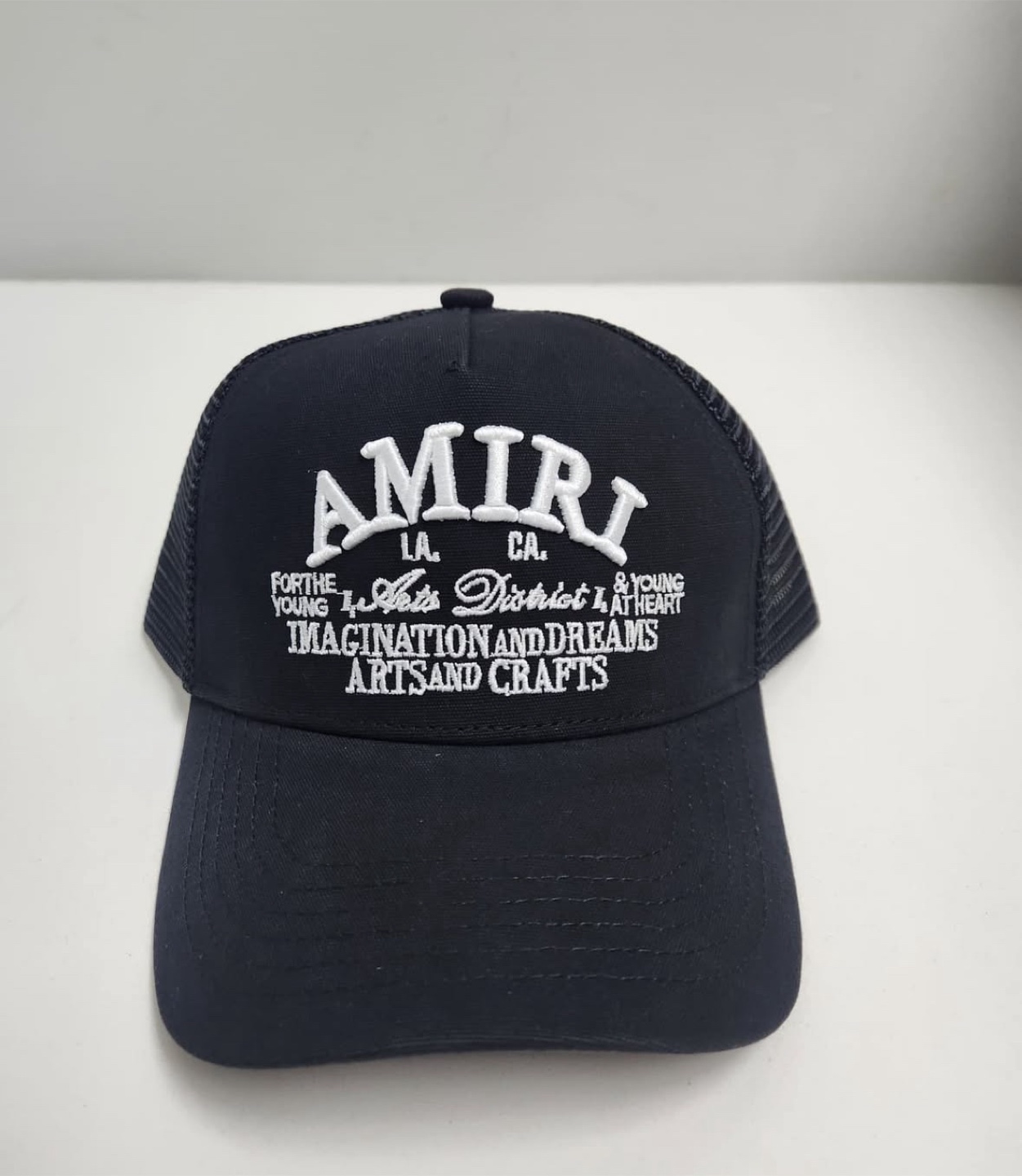 Amiri Black Trucker Hat