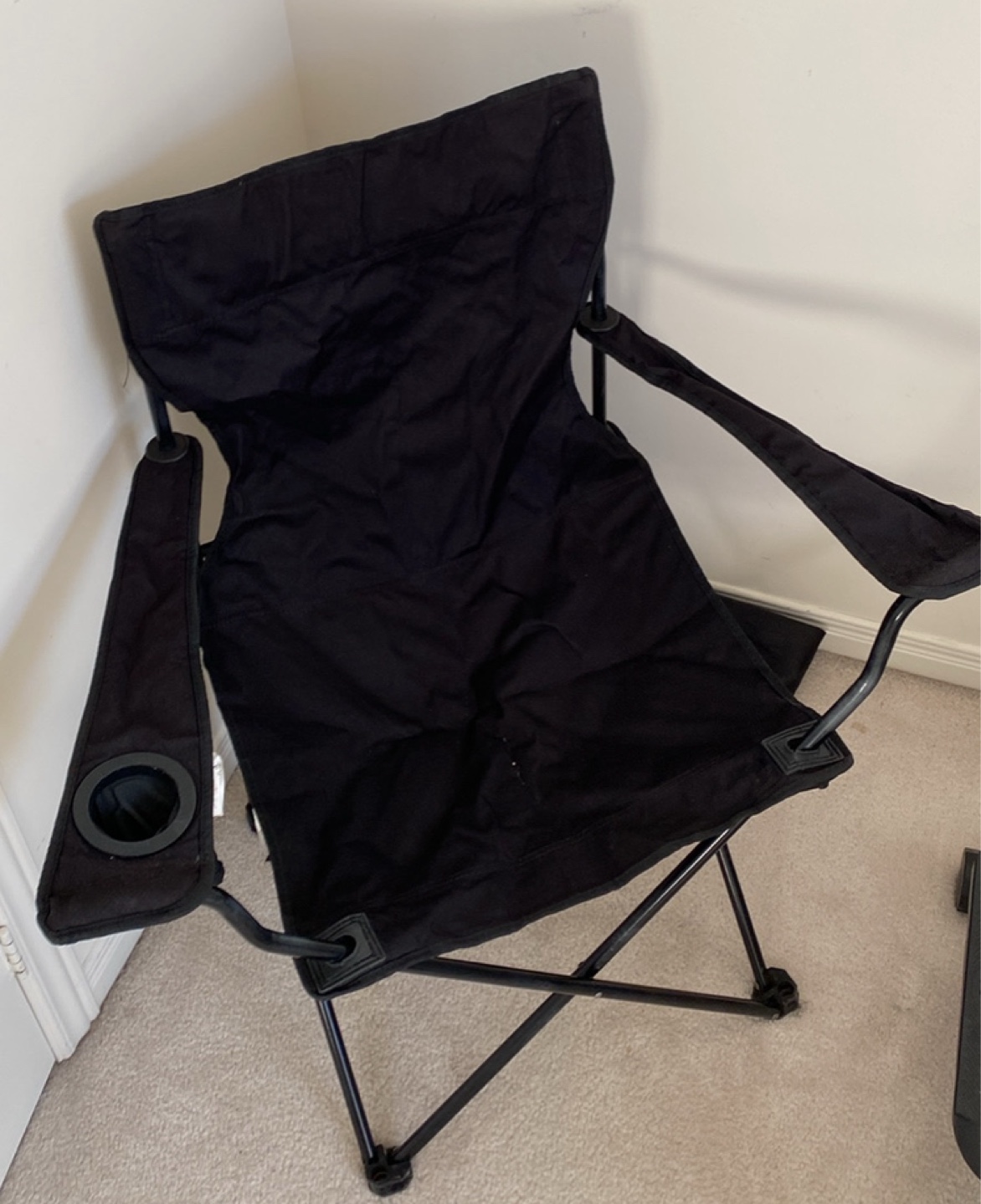 Black Folding Camping Chair - photo 2