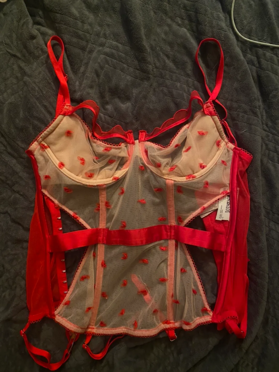 Victoria's Secret Red Corset - Size 32D ❣️ thumbnail