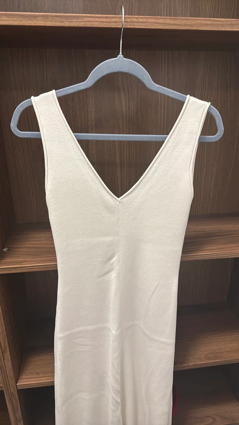 Zara Cream Knit Dress - Size S thumbnail