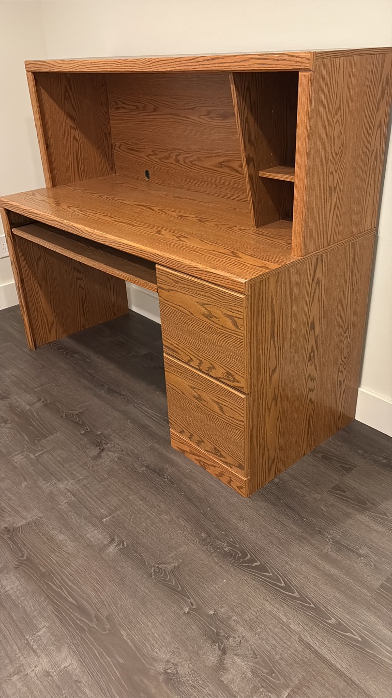 Wooden Desk with Hutch - photo 2