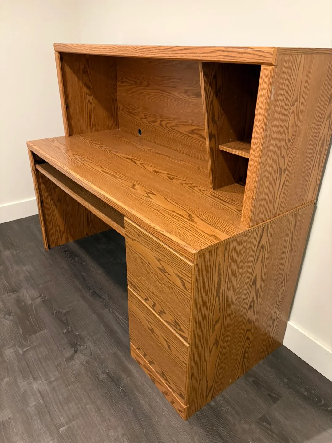 Wooden Desk with Hutch thumbnail