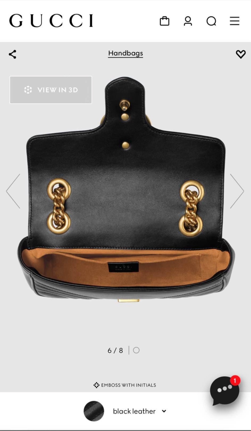 Gucci GG Marmont Mini Shoulder Bag - Black Leather - photo 4