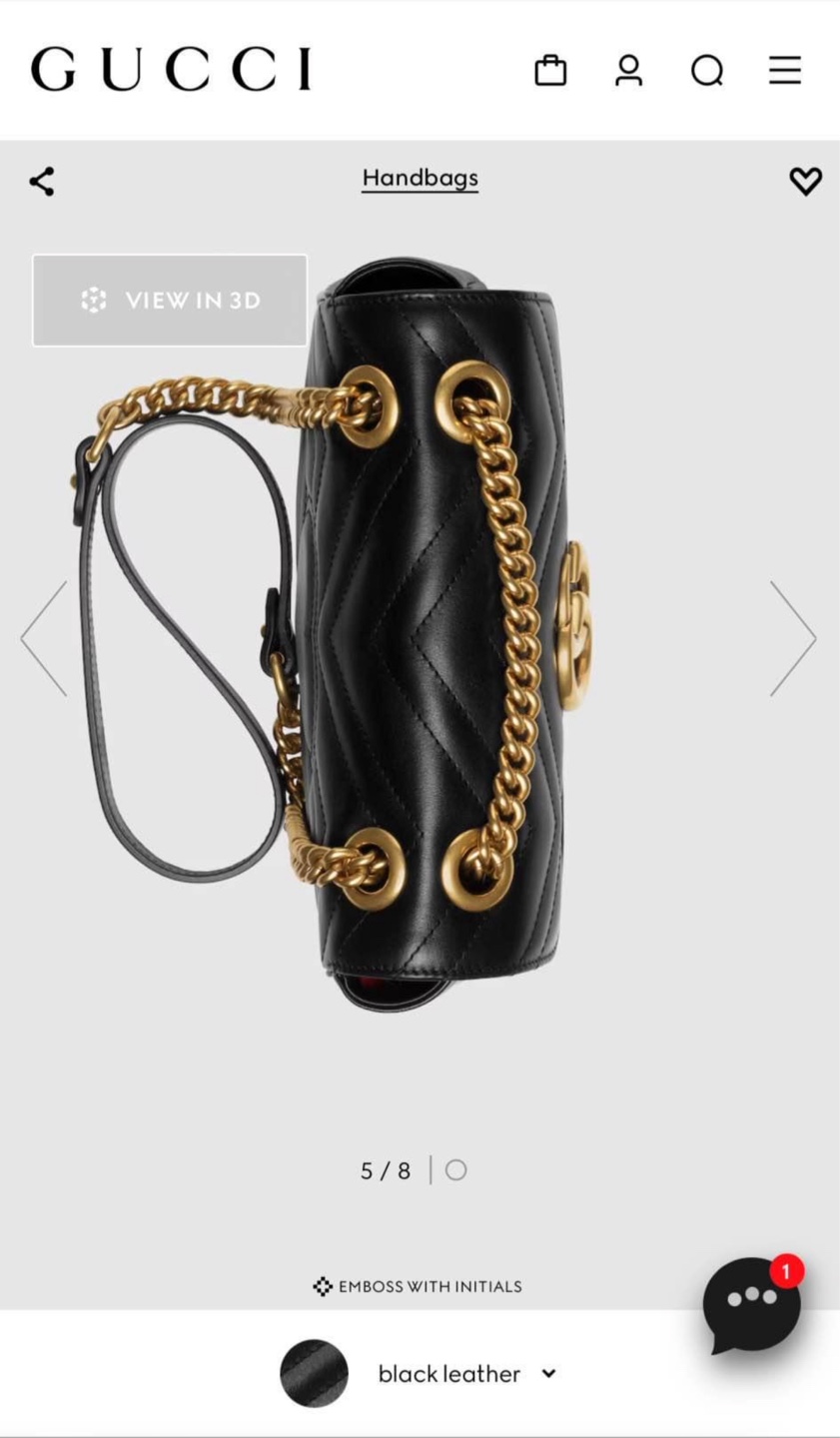 Gucci GG Marmont Mini Shoulder Bag - Black Leather - photo 3