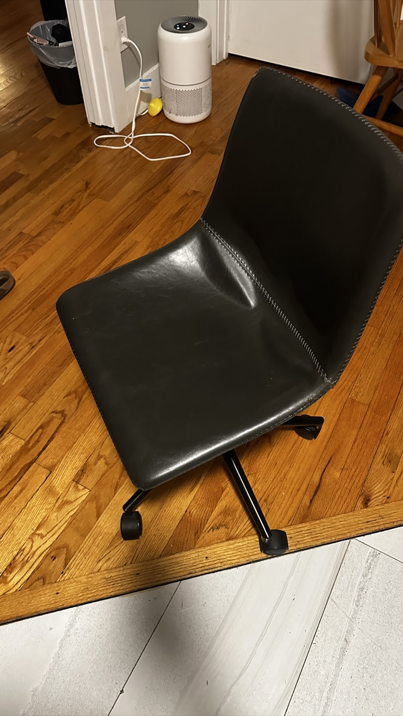 Black Leather Office Chair - photo 2
