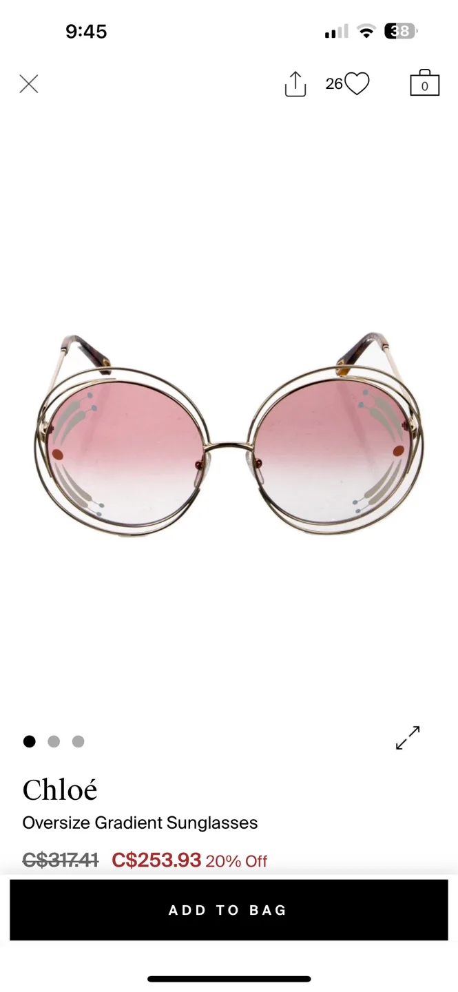 Chloé oversize Sunglasses with Case image indicator(2)