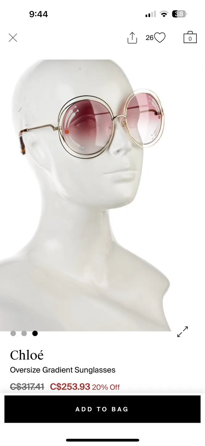 Chloé oversize Sunglasses with Case image indicator(4)