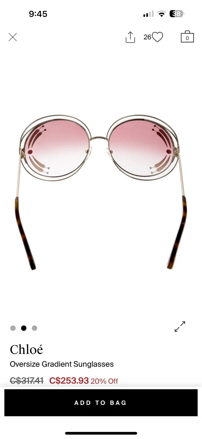 Chloé oversize Sunglasses with Case image indicator(3)
