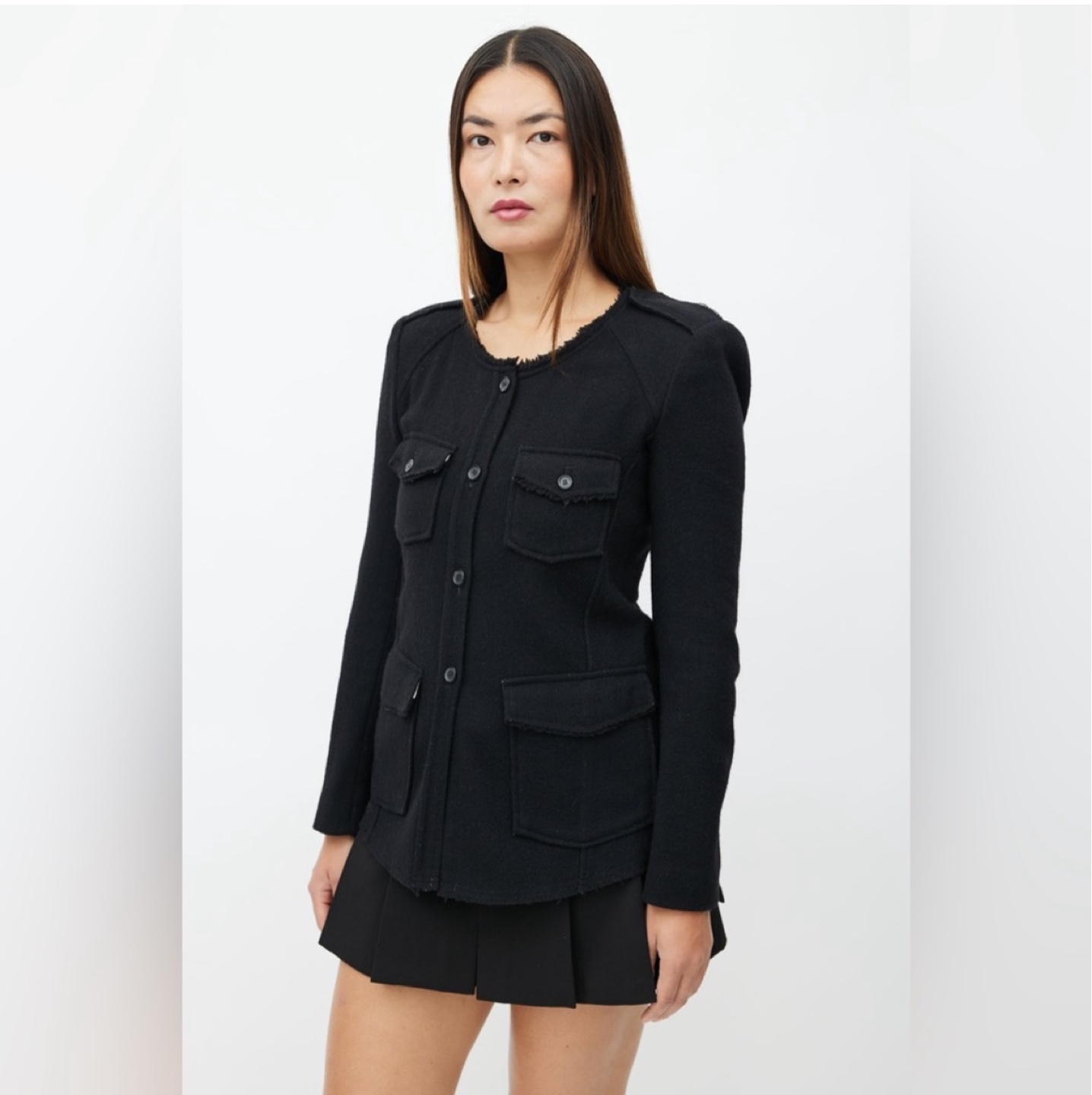 Isabel Marant Étoile Black Wool Shirt Jacket size xs