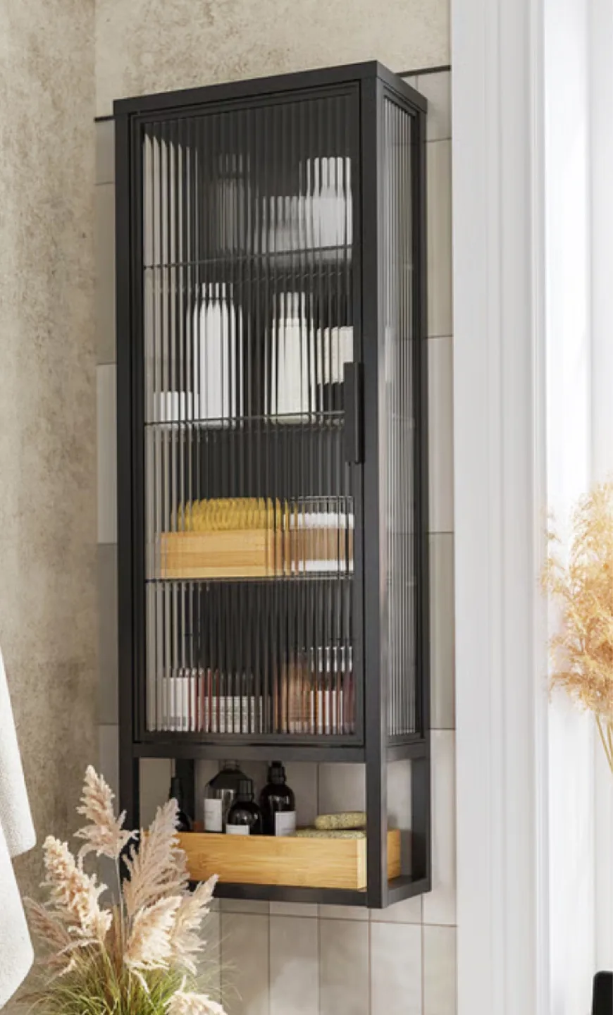 Black Bathroom Wall Cabinet  #freecycle thumbnail
